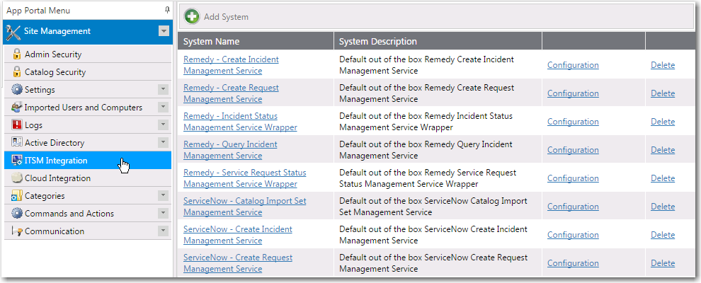 ITSM Integration View